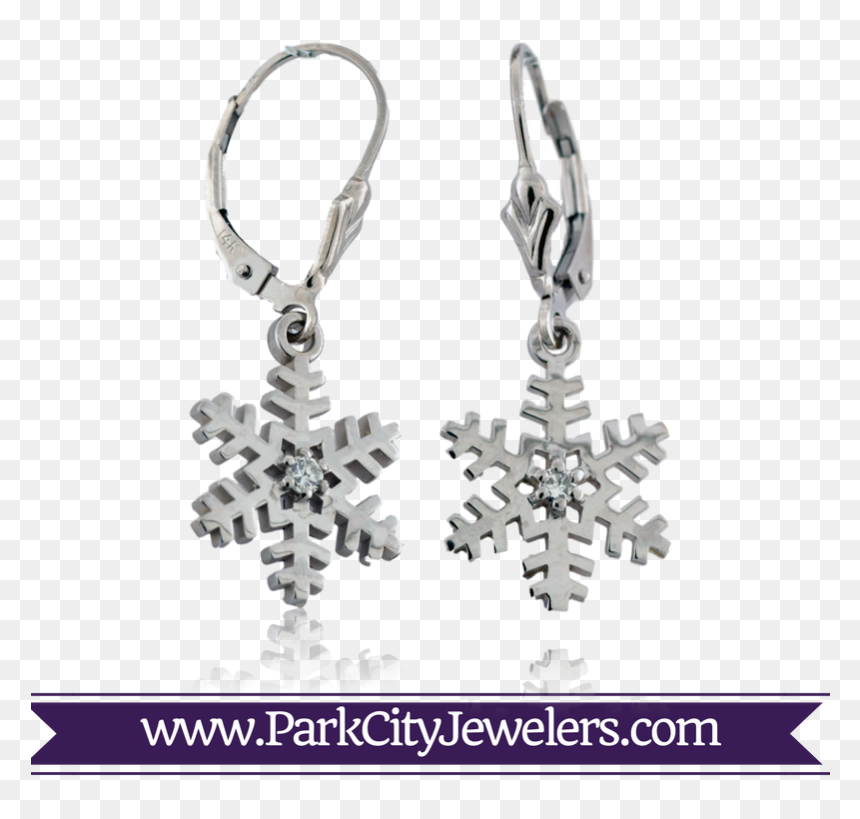Transparent Snowflakes Falling Png Transparent - Earring, Png Download - snowflakes falling png transparent