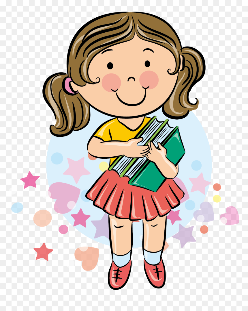 Student School Cartoon - Cartoon Girl Student, HD Png Download - cartoon girl png