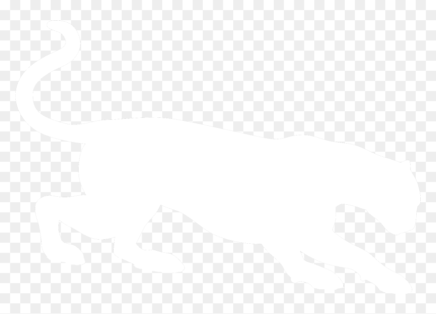 White Cougar Silhouette , Png Download - Cougar Silhouette White, Transparent Png - puma logo png