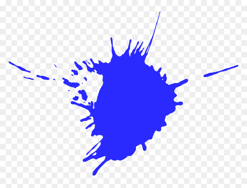 Blue Paint Clip Art - Blue Paint Clipart Transparent, HD Png Download - paint splatters png