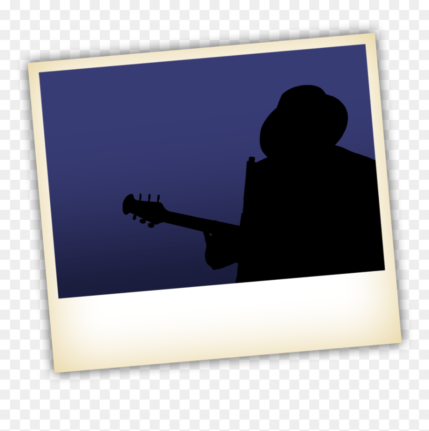 Picture Silhouette Frame Creative Figures Rectangle - Silhouette, HD Png Download - guitar silhouette png