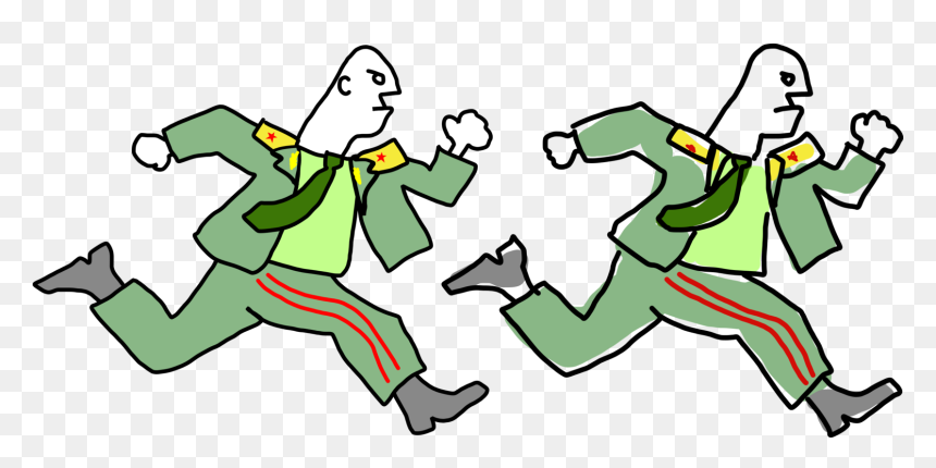 Cartoon Running People - Clip Art, HD Png Download - people running png