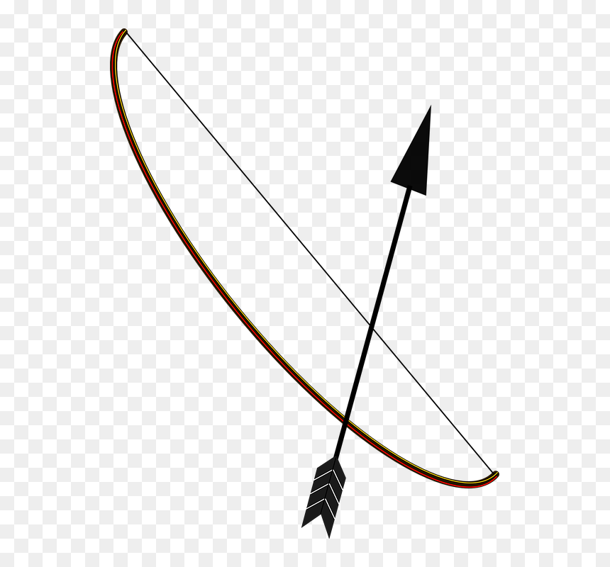 Png Bow And Arrows, Transparent Png - black bow png