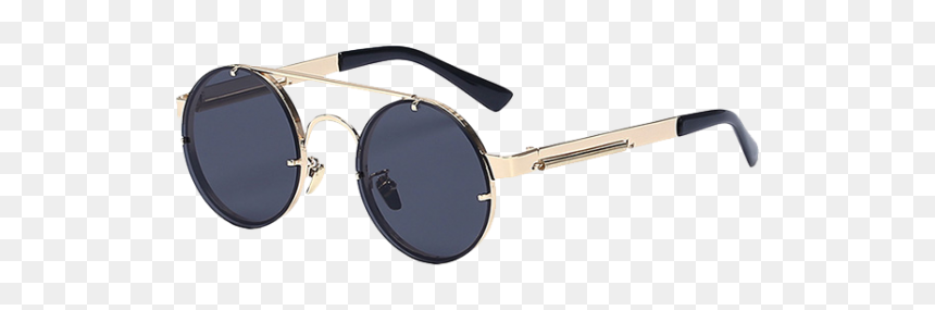 Sunglasses Ray-ban Metal Mirrored Goggles Round Clipart - Sunglasses, HD Png Download - round glasses png