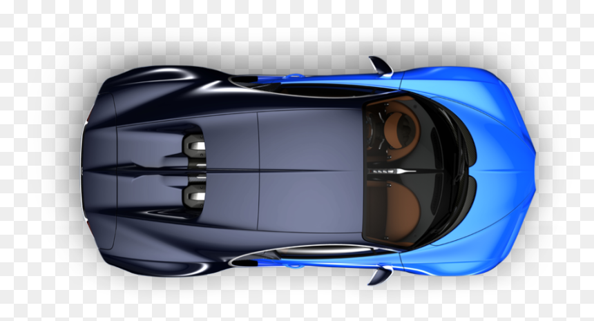 Bugatti Chiron Top View, HD Png Download - car top view png
