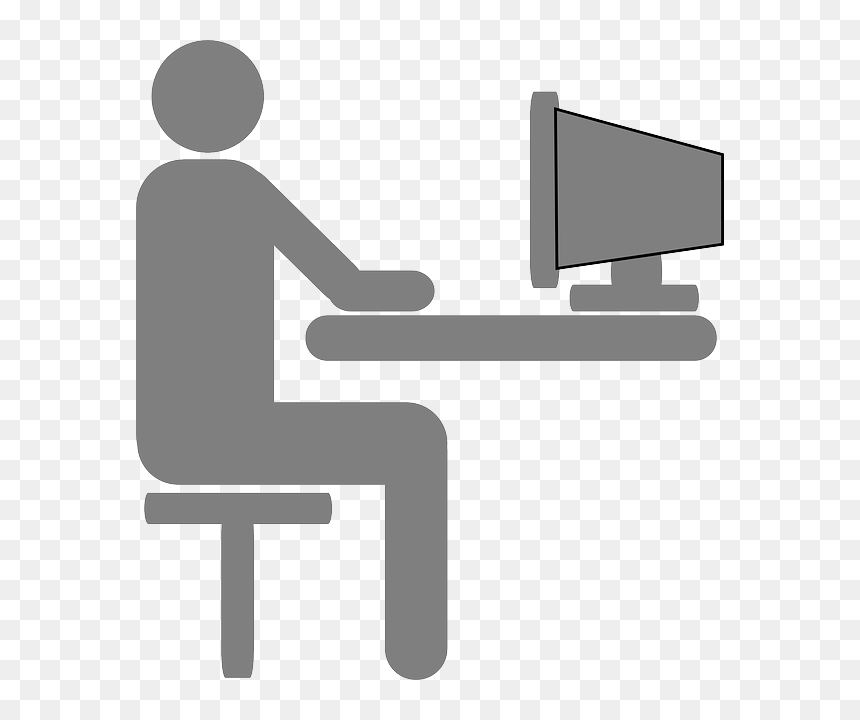 Transparent Computer User Png - Grey Computer Clip Art, Png Download - user png