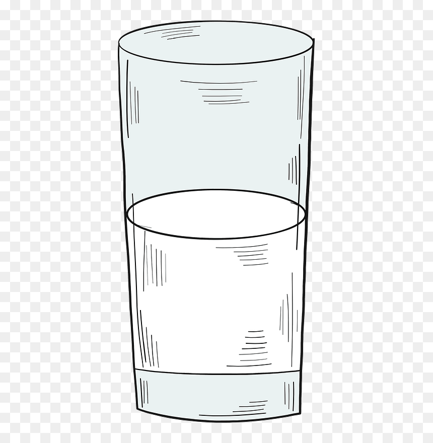 Glass Of Milk Clipart - Sketch, HD Png Download - glass of milk png