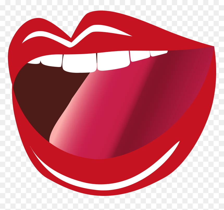 Open Mouth Png Clipart Image - Mouth Open Clipart, Transparent Png - red lips png