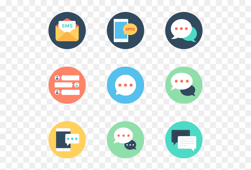 Text Bubbles Png - 台中市眷村文物館, Transparent Png - message icon png