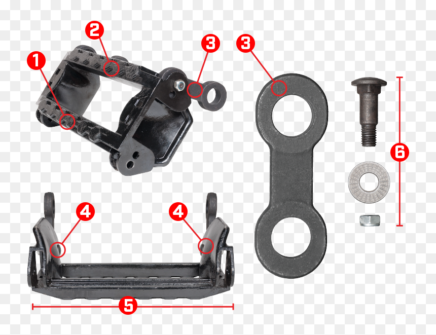Heavy Duty Thick Rails, Ott Track Pattern, Ott Steel - Over The Tire Tracks Bolts, HD Png Download - tire track png