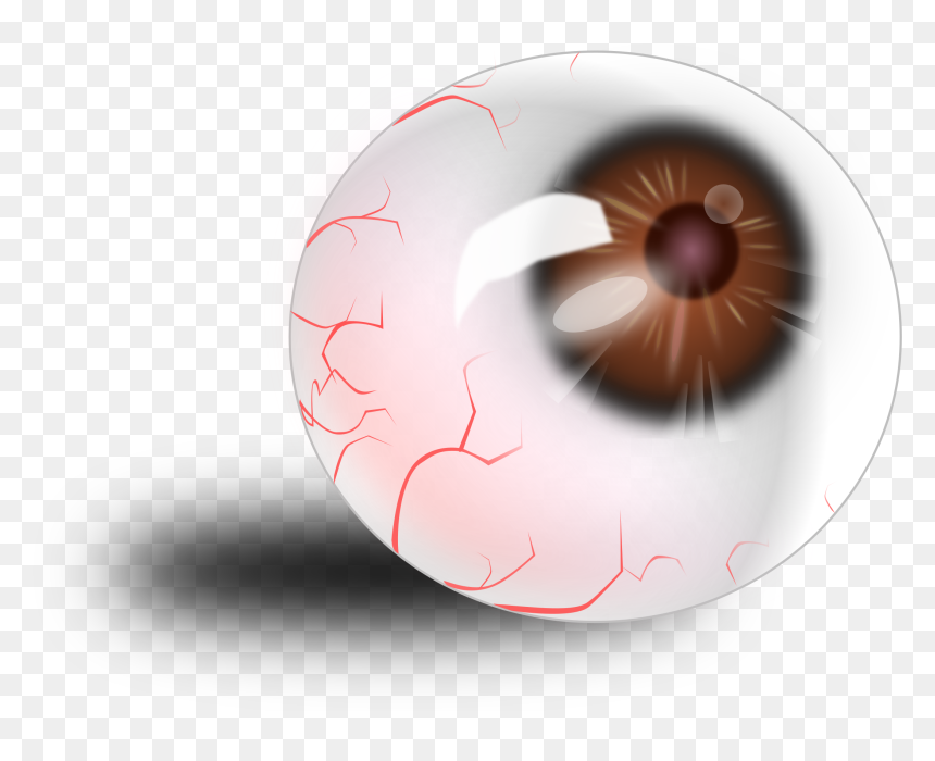 Brown Eye Ball Cartoon, HD Png Download - veins png