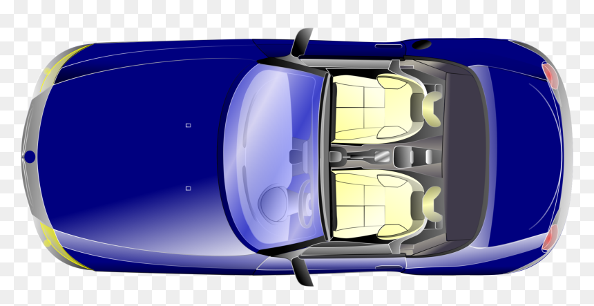Blue,compact Car,car - Bmw Z4 Top View, HD Png Download - car top view png