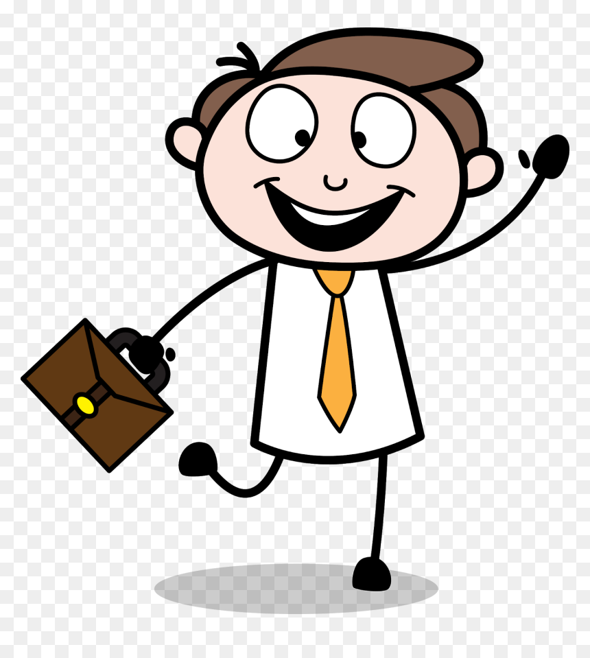 Fat Businessman Cartoon Png, Transparent Png - old man png