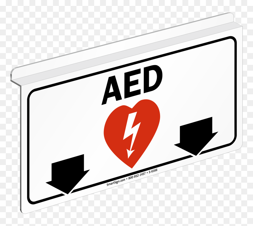 Z Sign For Ceiling - Automated External Defibrillator, HD Png Download - arrow clipart png