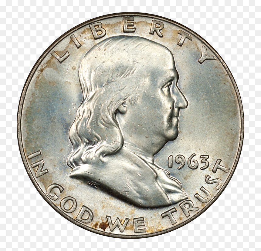 Franklin Half 1963 D Obverse - Ben Franklin Side Profile, HD Png Download - 100 dollar bill png