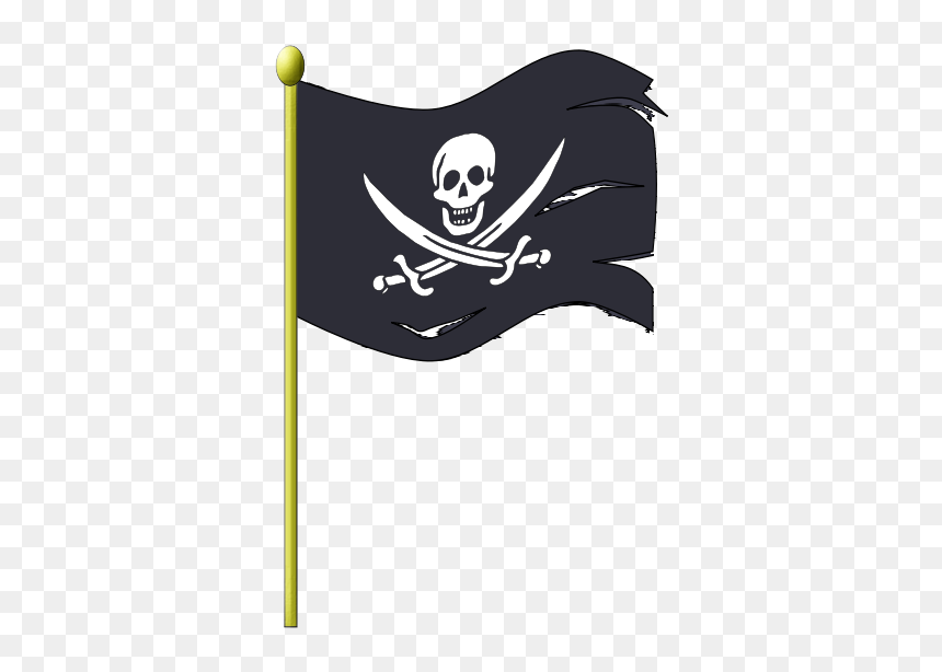 Tattered Pirate Flag - Pirate Flag, HD Png Download - pirate flag png