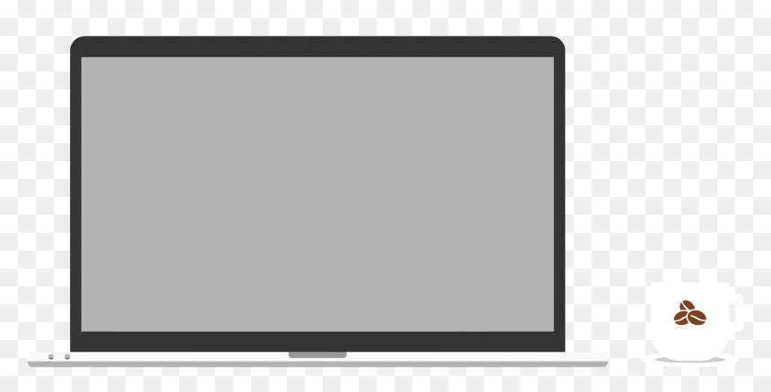 Laptop And Coffee Cup Clip Arts - Flat Panel Display, HD Png Download - laptop icon png