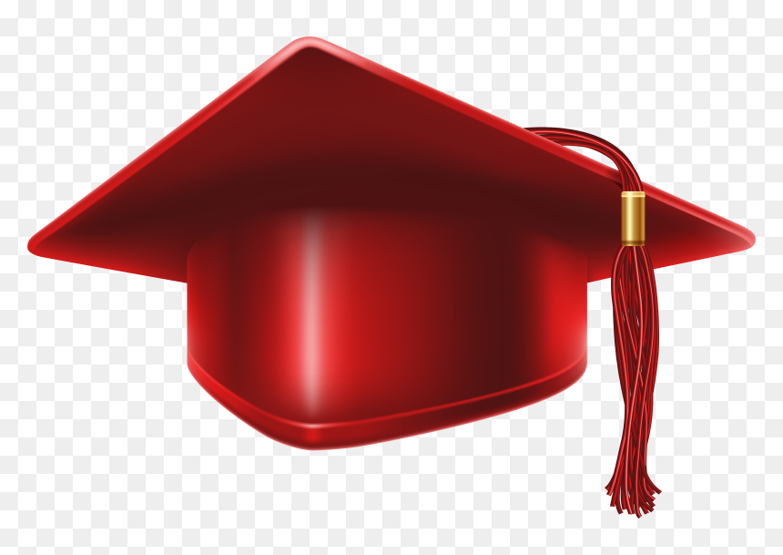 Degree Hat Png - Red Graduation Caps Png, Transparent Png - degree cap png