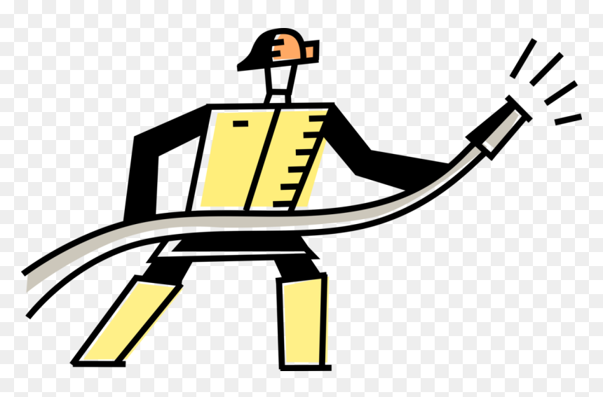 Vector Illustration Of Firefighter Fireman Fights Raging, HD Png Download - fire vector png