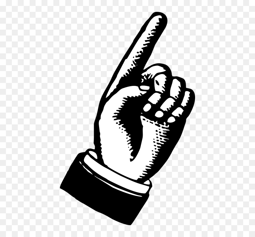 Thumb Image - Vintage Pointing Finger Png, Transparent Png - indica png