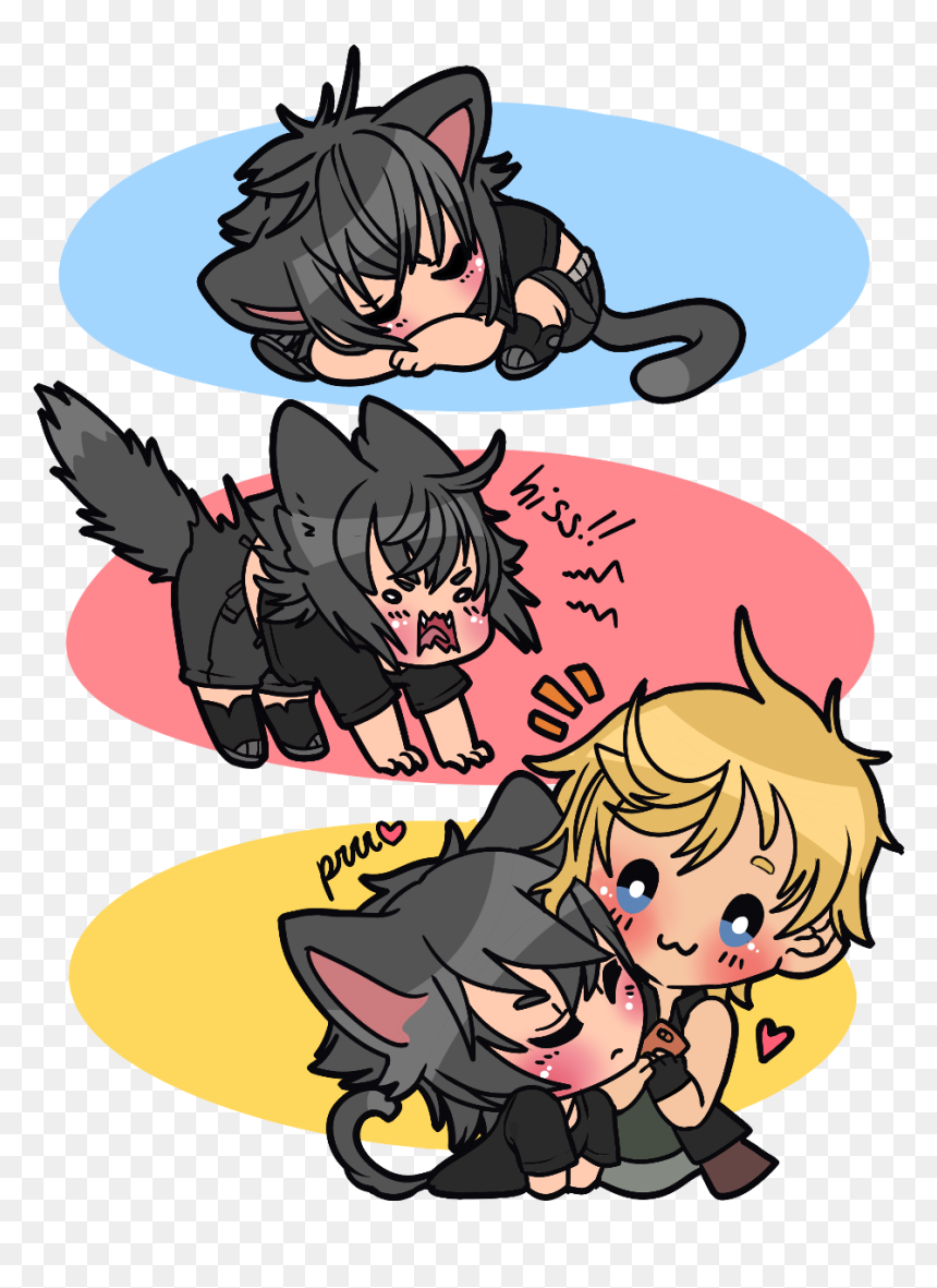 Noctis Lucis Caelum Black Kitty Cat Unlucky Kitten - Noctis Lucis Caelum Evil, HD Png Download - noctis png