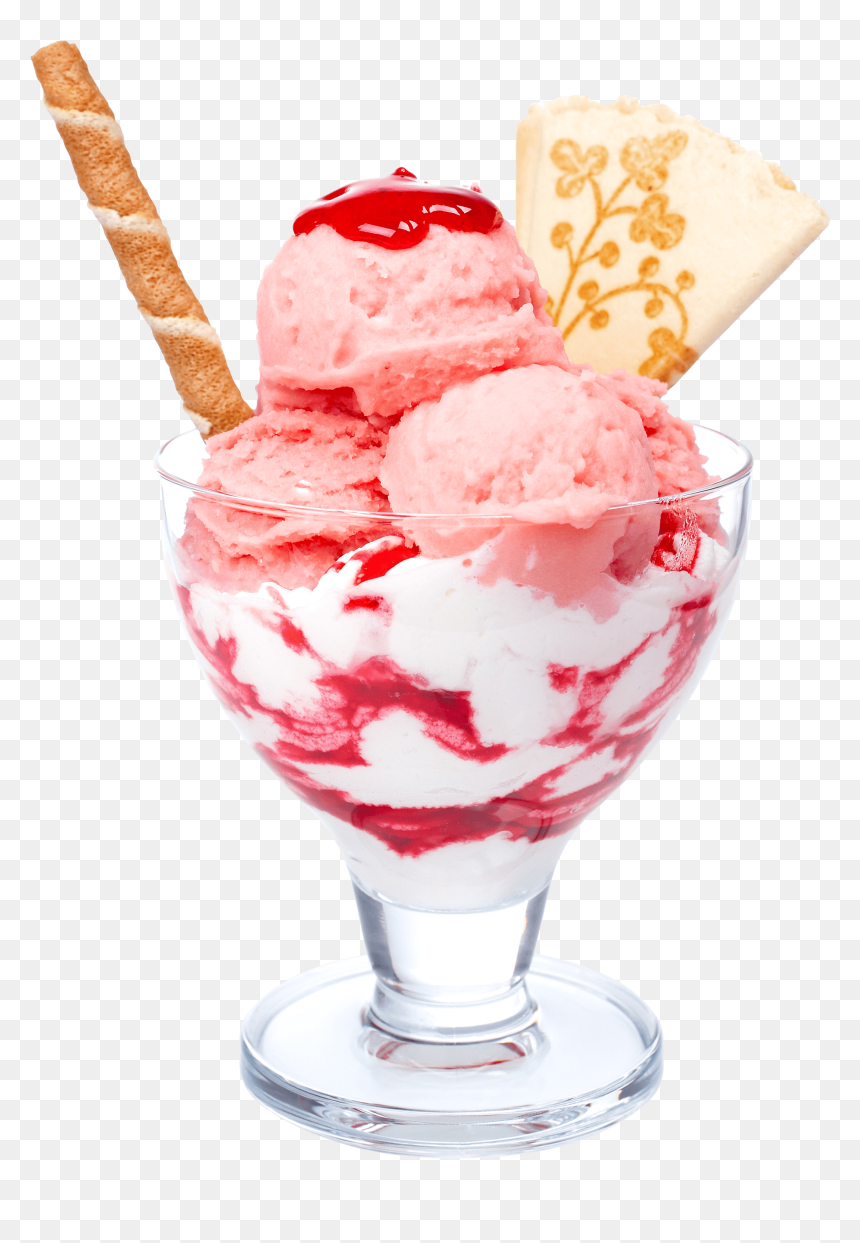 Strawberry Parfait Ice Cream - Ice Cream Dessert Png, Transparent Png - ice creams png