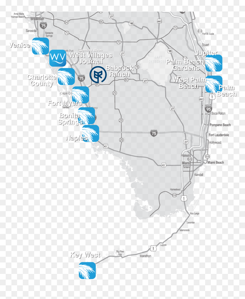 Atlas, HD Png Download - florida map png
