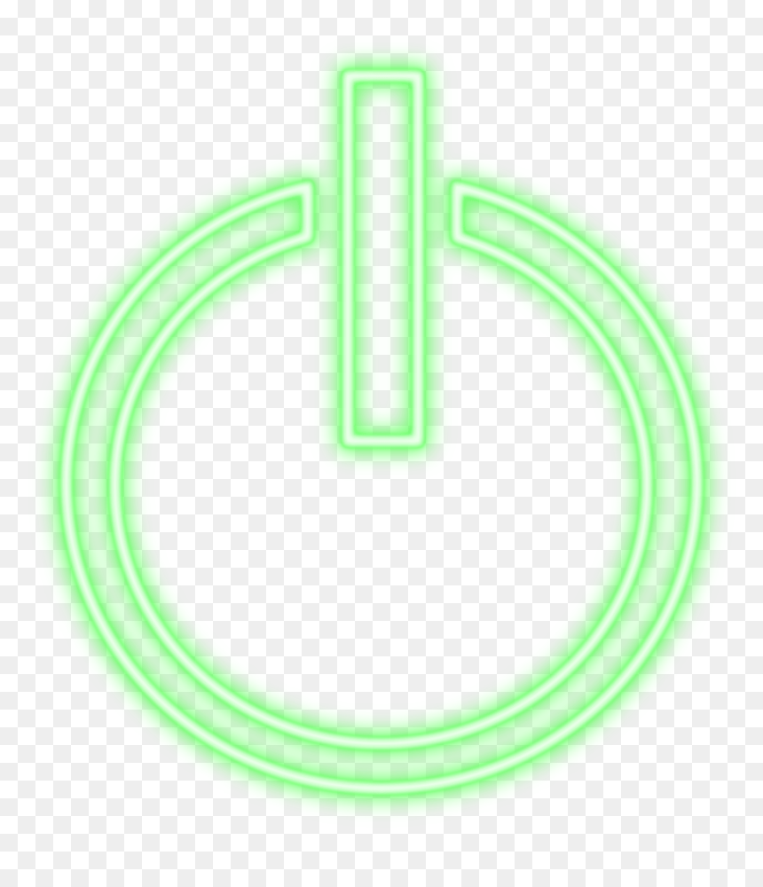 Light Grren Power Button - Circle, HD Png Download - power button png