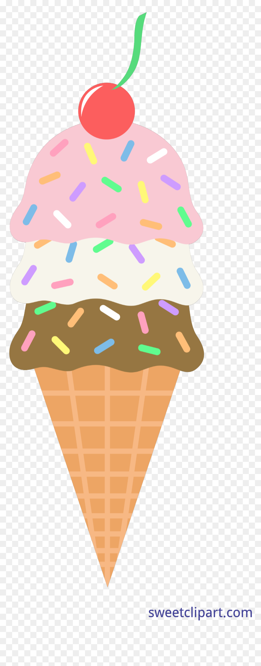 Thumb Image - Ice Cream Cone With Sprinkles Clipart, HD Png Download - ice creams png
