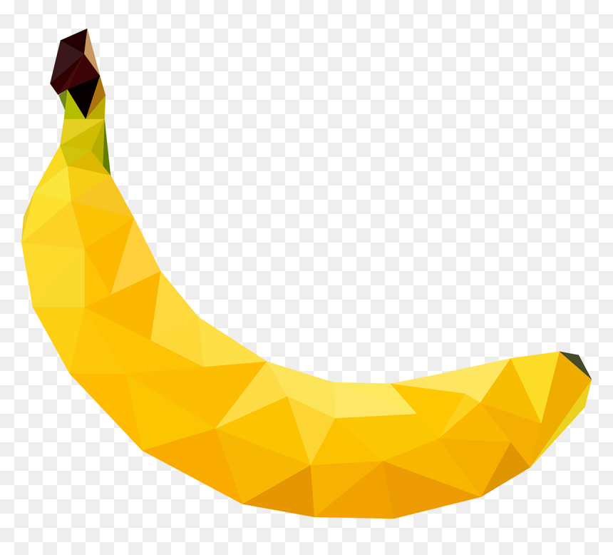 Mango Clipart Banana - Low Poly Art Banana, HD Png Download - mango vector png