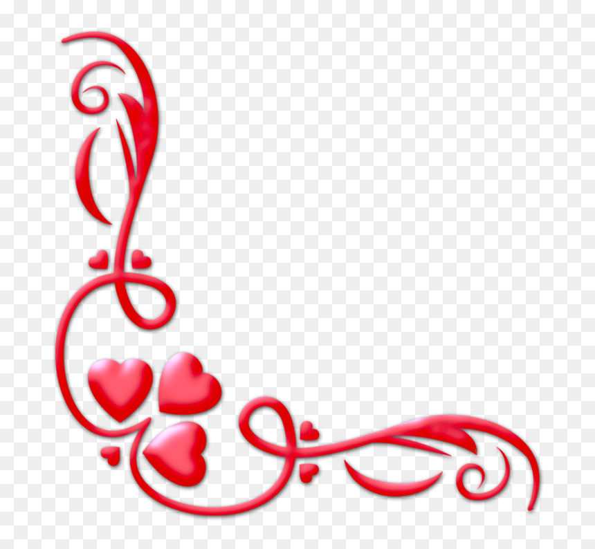 Free Valentine Corner Cliparts, Download Free Clip - Valentines Day Transparent Border, HD Png Download - love photo frames png