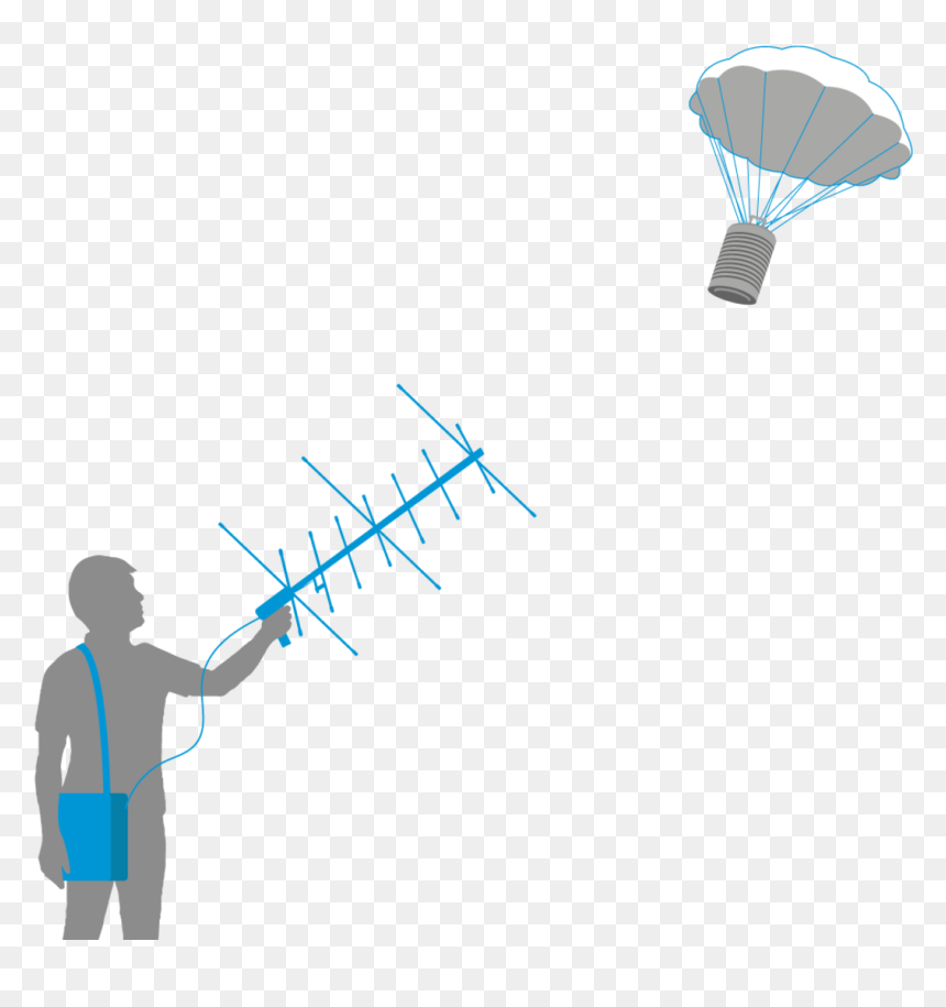 Parachuting, HD Png Download - radio waves png