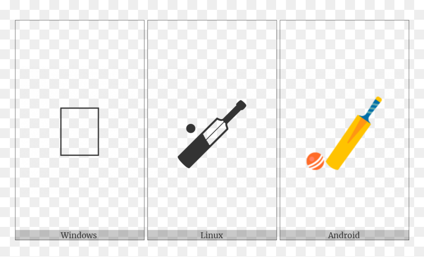 Cricket Bat And Ball On Various Operating Systems - Masonry Trowel, HD Png Download - cricket bat and ball png