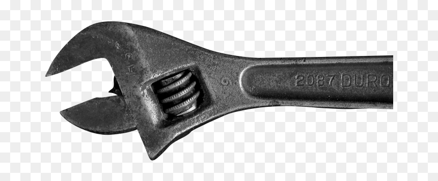 Silver Spanner Transparent - Metalworking Hand Tool, HD Png Download - spanner png