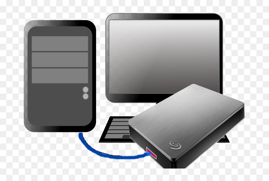 External Hd Protected - Public Domain Clipart Computer Free, HD Png Download - computer images hd png