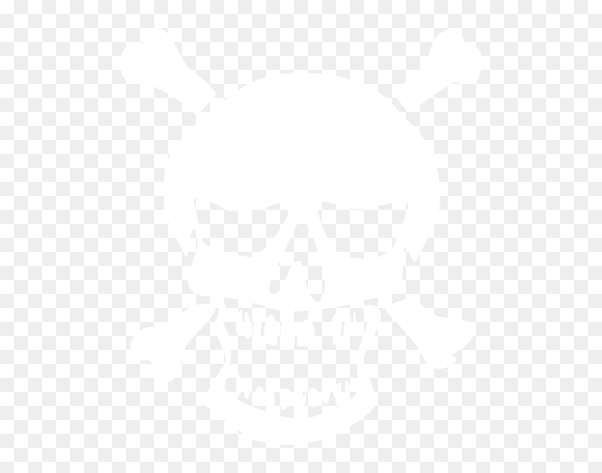 Transparent Skull Clip Art - Skull White Clipart Png, Png Download - pirate flag png