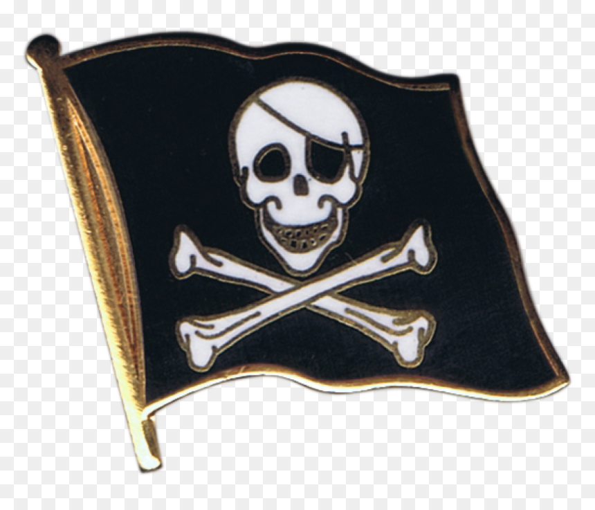 Pirate Flag Pin, Badge - Mexican Flag Drawing Easy, HD Png Download - pirate flag png