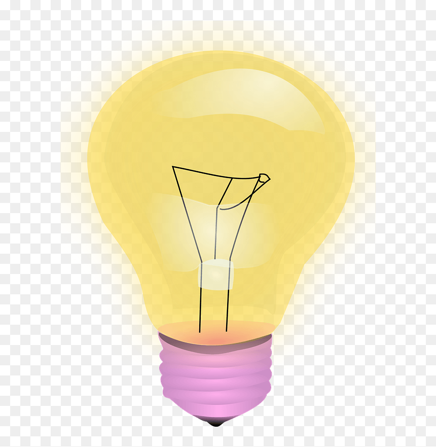 Light Bulb Clipart - Incandescent Light Bulb, HD Png Download - glowing bulb png