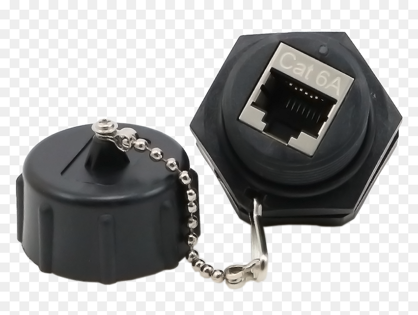 Ip68 Industrial Cat 6a Stp 180 Degree Bulkhead Coupler - Cosmetics, HD Png Download - degree cap png