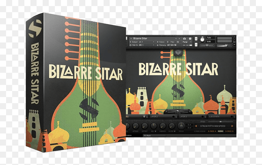 Bizarre Sitar - Graphic Design, HD Png Download - sitar png