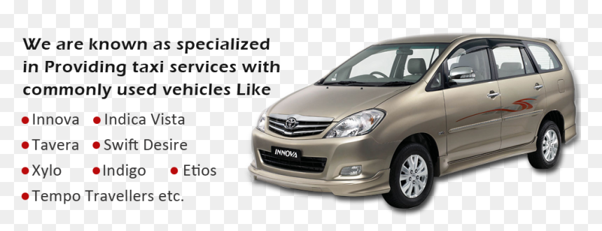 Amritsar Cab Service, Car Rental Company In Punjab, - Innova Car Png Hd, Transparent Png - indica car png
