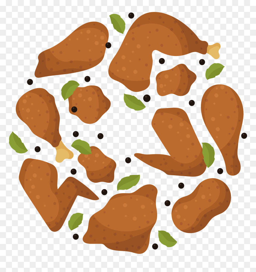 Meat Clipart Fry Chicken - Korean Fried Chicken Graphic, HD Png Download - chicken fry png