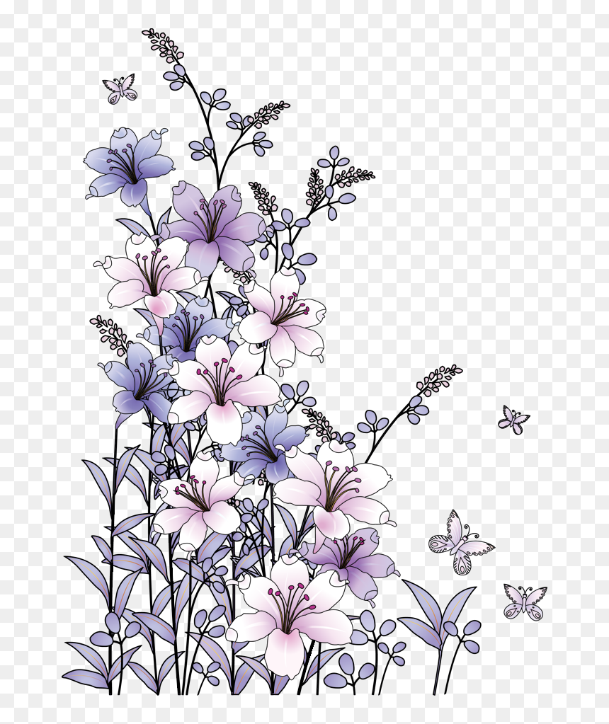 Drawing, HD Png Download - colorful floral design png