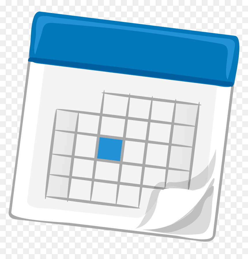 Calendar Vector Clipart Image Royalty Free Stock Blue - Calendar Clip Art Png, Transparent Png - blue rectangle png