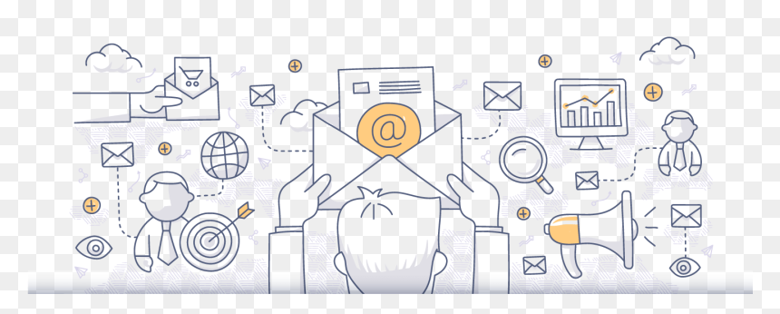 Email Marketing Doodle, HD Png Download - email marketing png