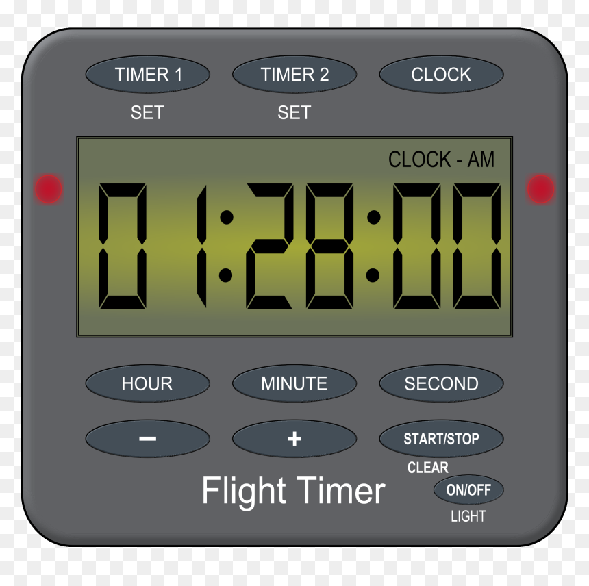 Backlight Flight Timer Clip Arts - Alarm Clock, HD Png Download - timer png