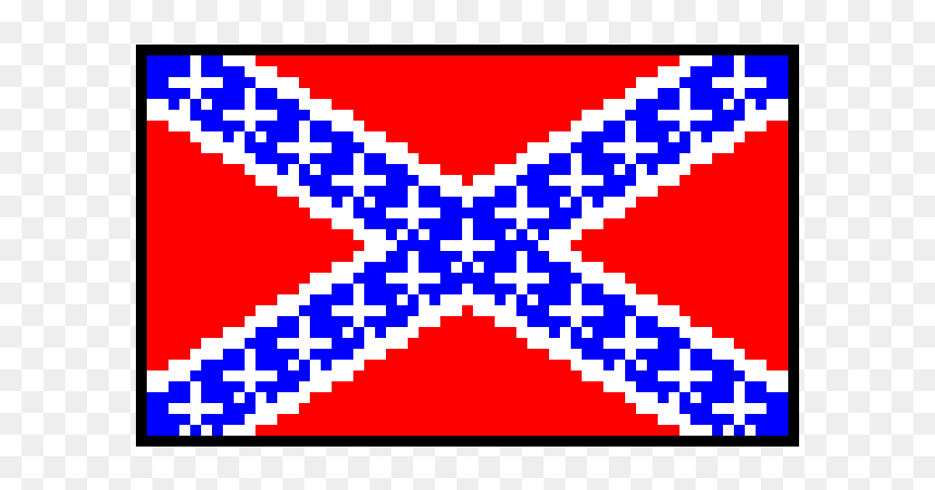 Rebel Flag Pixel Art, HD Png Download - confederate flag png
