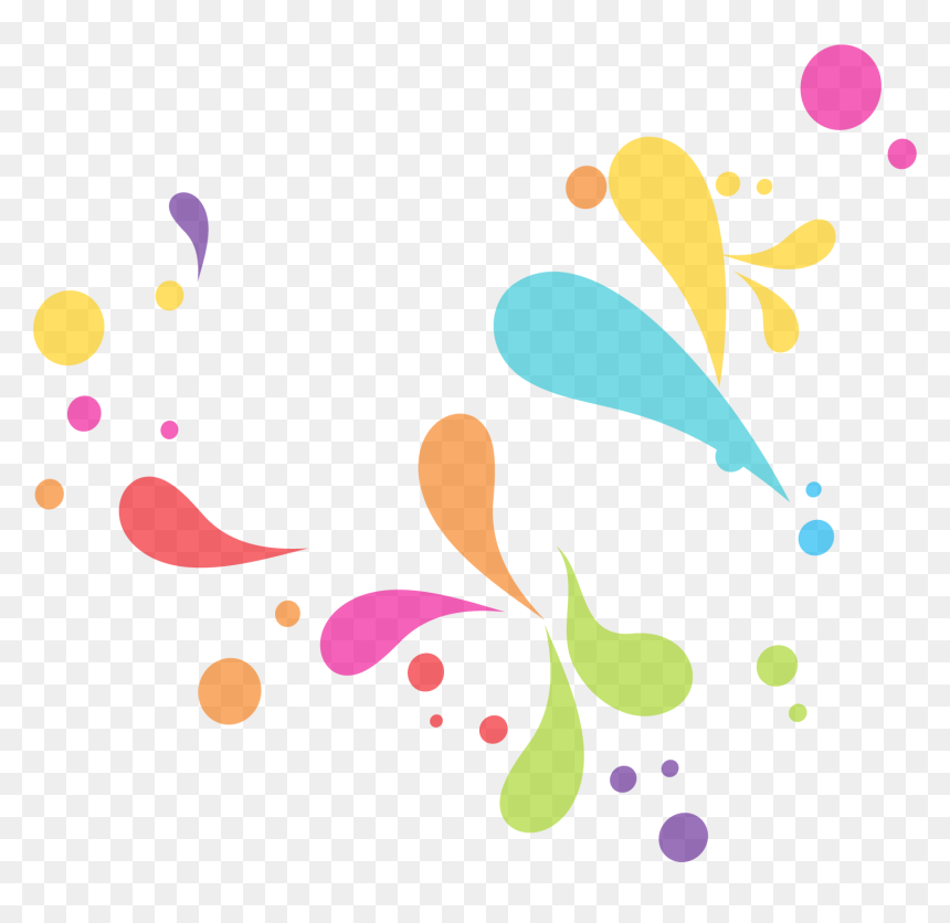 Drop Color Clip Art - Colorful Water Drop Clipart, HD Png Download - agua png