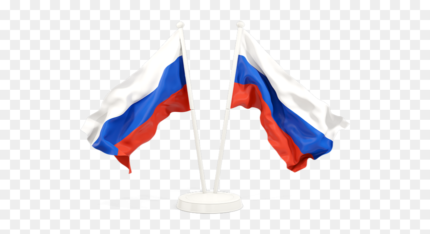 Two Waving Flags - Russian Flag Waving Png, Transparent Png - russian flag png