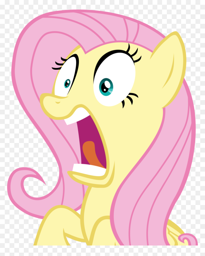 Fluttershy Shocked By Spyro - Fluttershy Shocked Png, Transparent Png - shocked png
